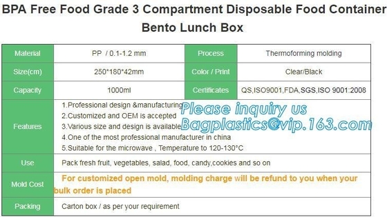 Airtight Plastic Storage Food Freshness Preservation Container Disposable plastic storage box,bpa free stackable take aw