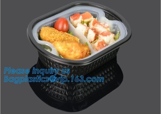 Healthy Plastic Food Storage Box from Freezer to Microwave,lunch box 2 compartment hot microwave food container bagease