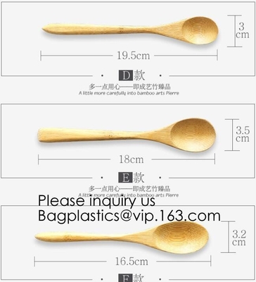 Disposable Catering Natural Knife, Fork And Spoon Bamboo Spoon,Reusable Eco Friendly Biodegradable Bamboo Cutlery Caddy