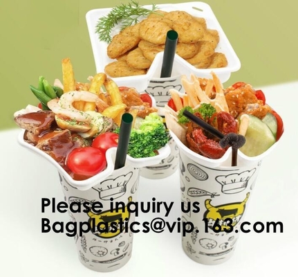 300ml Snack Tray PP Injeciton Trays For 95mm And 95mm Diameter Cups Disposable PET plastic cup top snack tray, cup holde