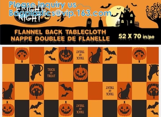 Vinyl Christmas Happy Halloween Banquet Event & Party Supplies Decoration Ployester Tablecloths Table Cover picnics