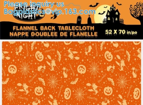 Vinyl Christmas Happy Halloween Banquet Event & Party Supplies Decoration Ployester Tablecloths Table Cover picnics