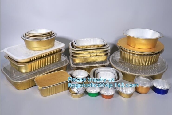 Rectangle Shaped Disposable Aluminum Foil Pan Take-Out Food Containers With Aluminum Lids/Without Lid