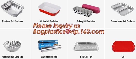 Rectangle Shaped Disposable Aluminum Foil Pan Take-Out Food Containers With Aluminum Lids/Without Lid
