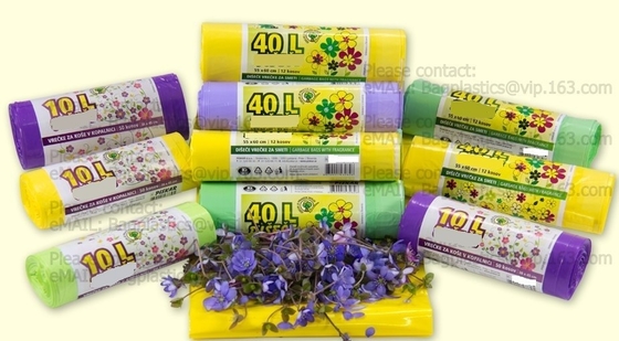 Gallon Garbage Bags White Bathroom 15 Liter Lavender Scented Mini Wastebasket Can Liners for Home Office Bins, 200 count
