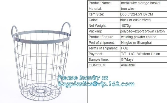 Copper Kichen Metal Wire Fruit storage Basket, Low price metal wire mesh storage baskets, wire metal desk organizer rose