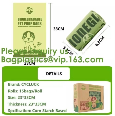 Manufacture 100% biodegradable Home compost or OK compost Durable Supermarket food waste garbage bags, bagease, package