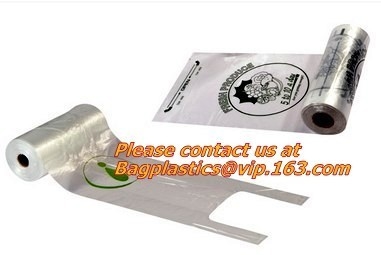 Eco Friendly Compostable Packaging 100% Biodegradable Corn Starch Shopping T-Shirt Bags For Carry Out
