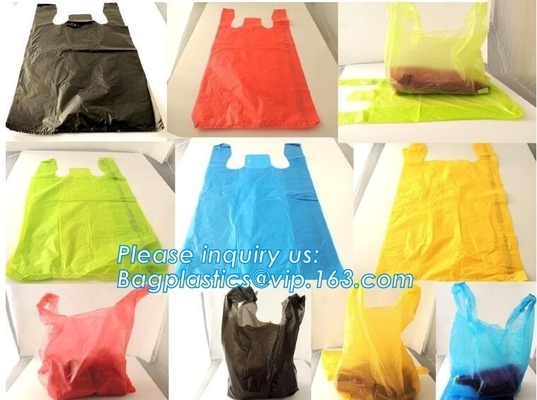 Customized Carry Out Jumbo T Shirt Bags OEM Biodegradable Corn Starch Bio Compostable Bags For Shopping