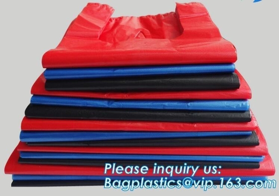 Customized Carry Out Jumbo T Shirt Bags OEM Biodegradable Corn Starch Bio Compostable Bags For Shopping