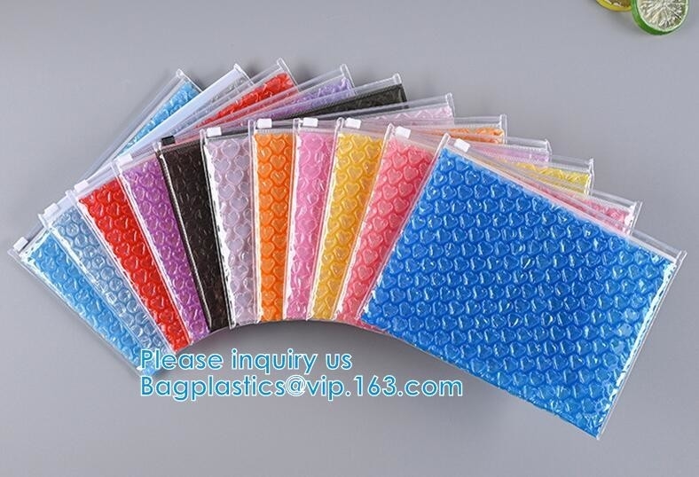 Slider Zipper Biodegradable Bubble Out Pouch Envelopes Protective Wrap Bags For Mail & Storage Bubble Mailers