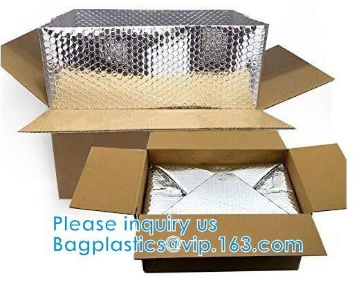 Customized Thermal Bubble Box Liners Gusseted Bottom Insulated Liners For Shipping Temperature Sensitive Products