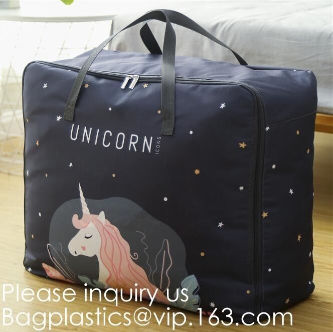 Household 100% Polyester Quilt Storage Bag Travelling Bag With Zipper For Clothes,Quilt storage bag, Quilt handle bag