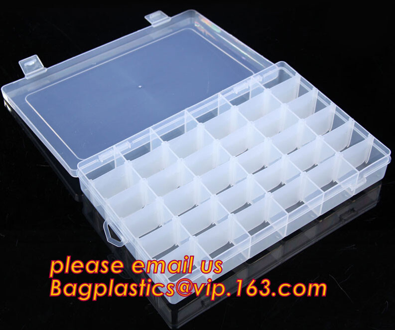 Adjustable Plastic Storage Box For Nail Art Design Decoration, Creative multi-function plastic storage box cosmetics cas
