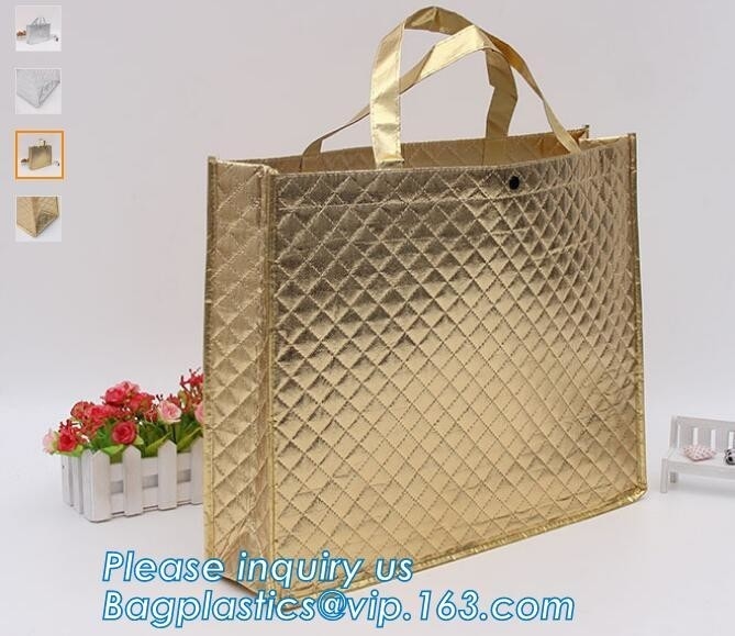 Easy  Closure - 100% Environmental Friendly - Waterproof & Easy Cleaning | Silver Color cool insulation bag BAGEAS